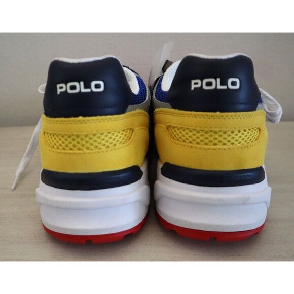 Polo Ralph Lauren Men's Sz 13 Navy/Red/Yellow Jogger Color-Blocked Sneakers - Picture 2 of 11